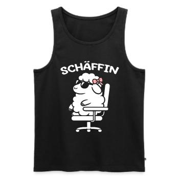 Chef Chefin Schaf Geschenk Schäfin Spruch - Männer Premium Bio Tank Top - Schwarz - Vorne - Michal (187cm)