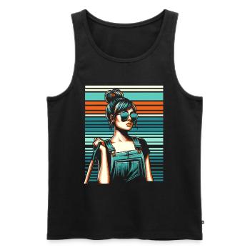 Garten Geschenk Gärtnerin Geburtstag Geschenk - Männer Premium Bio Tank Top - Schwarz - Vorne - Michal (187cm)