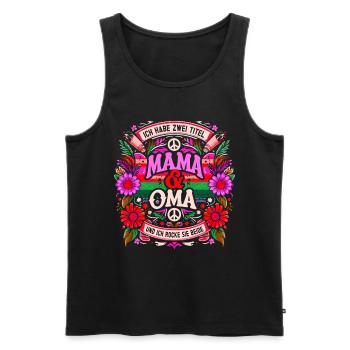 Geschenk Oma Baby Nachwuchs Mama Sprüche - Männer Premium Bio Tank Top - Schwarz - Vorne - Michal (187cm)