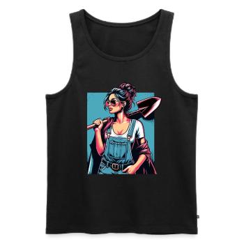 Garten Geschenk Gärtnerin Geburtstag Geschenk - Männer Premium Bio Tank Top - Schwarz - Vorne - Michal (187cm)