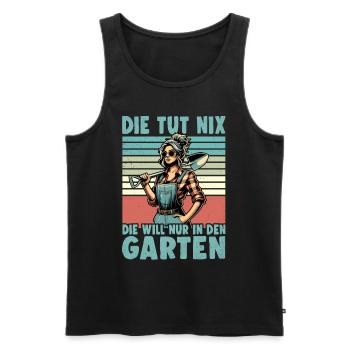 Garten Geschenk Gärtnerin Geburtstag Geschenk - Männer Premium Bio Tank Top - Schwarz - Vorne - Michal (187cm)