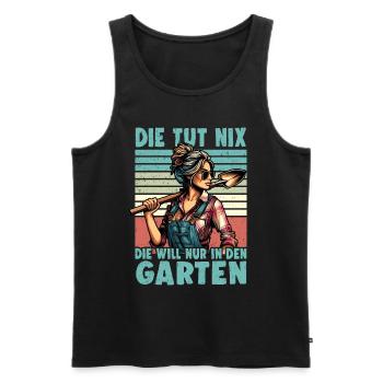 Garten Geschenk Gärtnerin Geburtstag Geschenk - Männer Premium Bio Tank Top - Schwarz - Vorne - Michal (187cm)