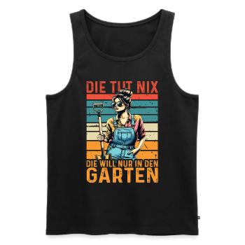 Garten Geschenk Gärtnerin Geburtstag Geschenk - Männer Premium Bio Tank Top - Schwarz - Vorne - Michal (187cm)