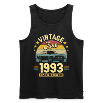 Birthday Party June 1993 30 years anniversary - Men's Premium Organic Tank Top - black - Front - Michal (187cm)