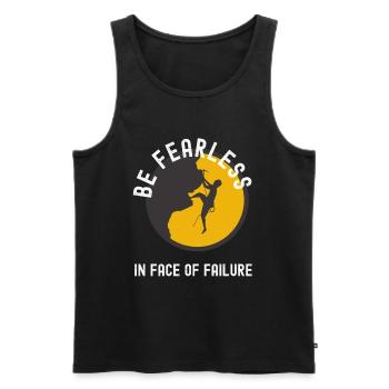 Be fearless in face of failure - Männer Premium Bio Tank Top - Schwarz - Vorne - AI Model Male 178 light (178cm)