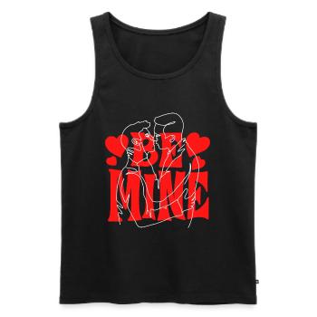 Be mine - Männer Premium Bio Tank Top - Schwarz - Vorne - AI Model Male 178 light (178cm)