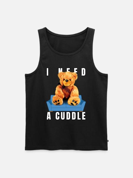 I need a cuddle - Men's Premium Organic Tank Top - black