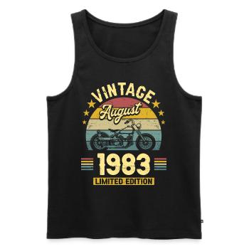 Biker Party August 1983 40 years anniversary - Men's Premium Organic Tank Top - black - Front - Michal (187cm)