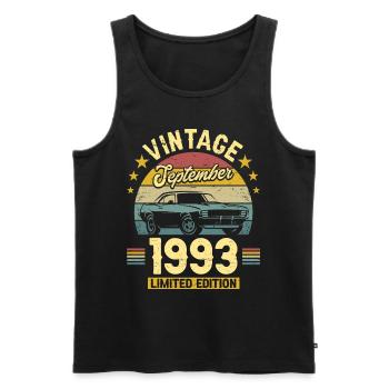 Anniversary September 1993 30 years anniversary - Men's Premium Organic Tank Top - black - Front - Michal (187cm)