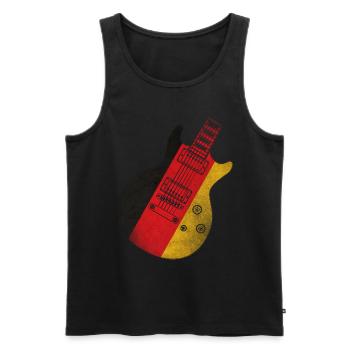 German Flag Guitar - Men's Premium Organic Tank Top - black - Front - AI Model Male 178 light (178cm)