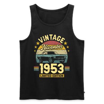 Anniversary November 1953 70 Years Anniversary - Men's Premium Organic Tank Top - black - Front - Michal (187cm)