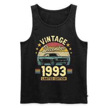Birthday December 1993 30 Years Anniversary - Men's Premium Organic Tank Top - black - Front - Michal (187cm)