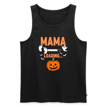Mama Loading Halloween - Männer Premium Bio Tank Top - Schwarz - Vorne - Michal (187cm)