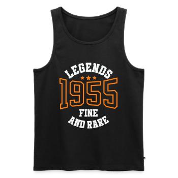 Legends 1955 – Belle et rare idée cadeau vintage - Débardeur bio Premium Homme - noir - Devant - Michal (187cm)