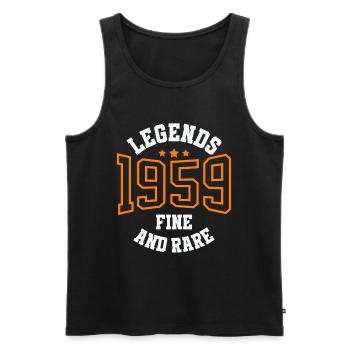 Legends 1959 – Belle et rare idée cadeau vintage - Débardeur bio Premium Homme - noir - Devant - Michal (187cm)