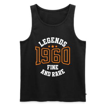 Legends 1960 – Belle et rare idée de cadeau vintage - Débardeur bio Premium Homme - noir - Devant - Michal (187cm)