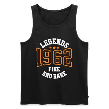 Legends 1962 – Belle et rare idée cadeau vintage - Débardeur bio Premium Homme - noir - Devant - Michal (187cm)