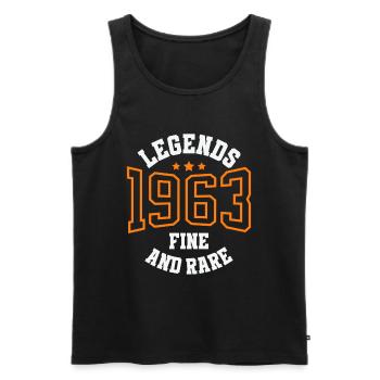 Legends 1963 – Belle et rare idée cadeau vintage - Débardeur bio Premium Homme - noir - Devant - Michal (187cm)