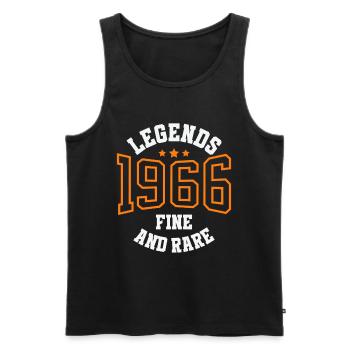 Legends 1966 – Belle et rare idée cadeau vintage - Débardeur bio Premium Homme - noir - Devant - Michal (187cm)