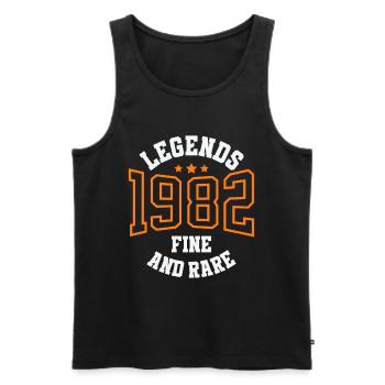 Legends 1982 – Belle et rare idée cadeau vintage - Débardeur bio Premium Homme - noir - Devant - Michal (187cm)