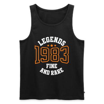 Legends 1983 – Belle et rare idée cadeau vintage - Débardeur bio Premium Homme - noir - Devant - Michal (187cm)
