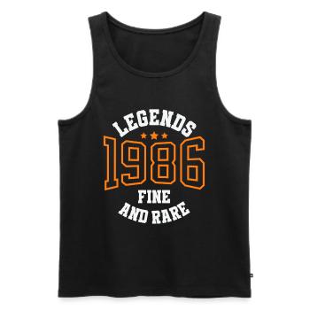 Legends 1986 – Belle et rare idée cadeau vintage - Débardeur bio Premium Homme - noir - Devant - Michal (187cm)