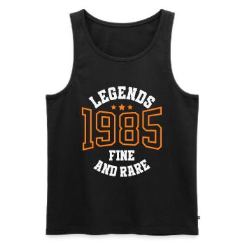 Legends 1985 – Belle et rare idée cadeau vintage - Débardeur bio Premium Homme - noir - Devant - Michal (187cm)