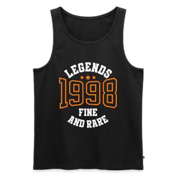 Legends 1998 – Idée cadeau vintage fine et rare - Débardeur bio Premium Homme - noir - Devant - Michal (187cm)