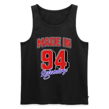 Made in 94 – Design vintage d’anniversaire légendaire - Débardeur bio Premium Homme - noir - Devant - Michal (187cm)