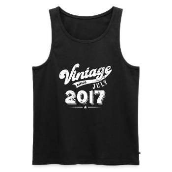 Vintage since July 2017 Geburtstag Geschenk - Männer Premium Bio Tank Top - Schwarz - Vorne - Michal (187cm)