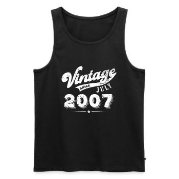 Vintage since July 2007 Birthday Gift - Men's Premium Organic Tank Top - black - Front - Michal (187cm)