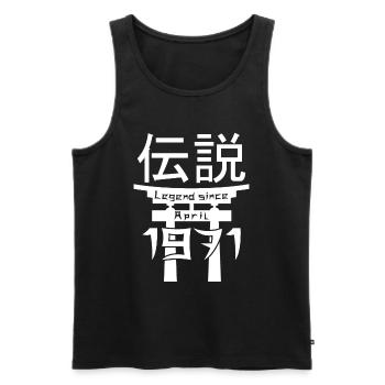 Legend since April 1971 Geburtstag Geschenk - Männer Premium Bio Tank Top - Schwarz - Vorne - Michal (187cm)