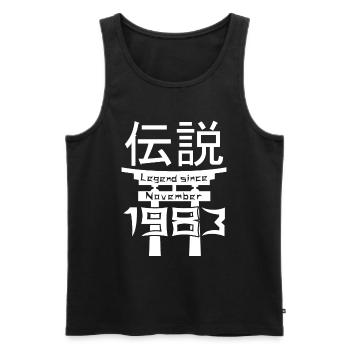 Legend since November 1983 Geburtstag Geschenk - Männer Premium Bio Tank Top - Schwarz - Vorne - Michal (187cm)