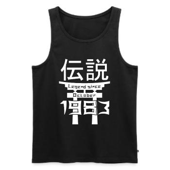 Legend since October 1983 Geburtstag Geschenk - Männer Premium Bio Tank Top - Schwarz - Vorne - Michal (187cm)