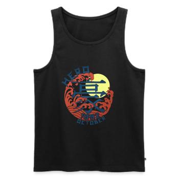 Japan Hero since October 1992 Geburtstaggeschenk - Männer Premium Bio Tank Top - Schwarz - Vorne - Michal (187cm)