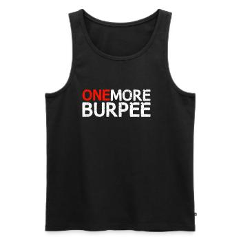 Un plus burpee | Cadeau de sport en plein air - Débardeur bio Premium Homme - noir - Devant - Michal (187cm)