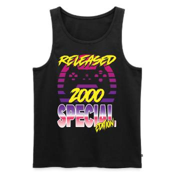 Released 2000 Special Edition - Männer Premium Bio Tank Top - Schwarz - Vorne - AI Model Male 178 light (178cm)