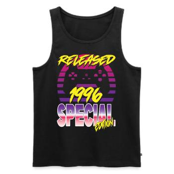 Released 1996 Special Edition - Männer Premium Bio Tank Top - Schwarz - Vorne - AI Model Male 178 light (178cm)