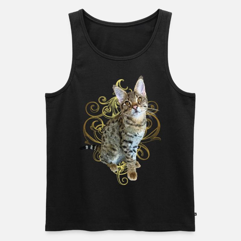 Tabby - Männer Premium Bio Tank Top - Schwarz