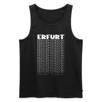 Erfurt Germany City Font Skyline - Men's Premium Organic Tank Top - black - Front - Michal (187cm)