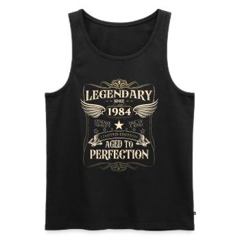 Legendary since 1984 38th birthday gift Awesome - Men's Premium Organic Tank Top - black - Front - Michal (187cm)