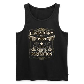 Legendary since 1988 34th birthday gift Awesome - Men's Premium Organic Tank Top - black - Front - Michal (187cm)