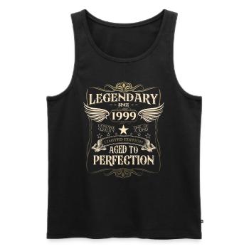 Legendary since 1999 23rd birthday gift Awesome - Men's Premium Organic Tank Top - black - Front - Michal (187cm)