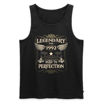 Légendaire depuis 1992 30ème cadeau d’anniversaire Génial - Débardeur bio Premium Homme - noir - Devant - Michal (187cm)