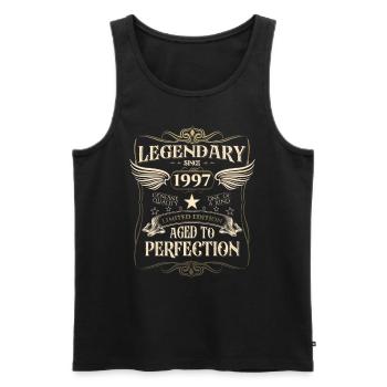 Legendär seit 1997 25. Geburtstag Geschenk Awesome - Männer Premium Bio Tank Top - Schwarz - Vorne - Michal (187cm)