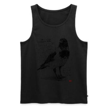 Hooded crow - Men's Premium Organic Tank Top - black - Front - AI Model Male 178 light (178cm)