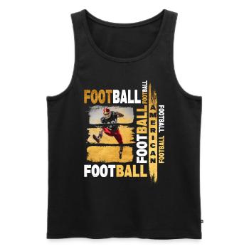 Joueur de football américain Gold Vintage Retro Sport - Débardeur bio Premium Homme - noir - Devant - Michal (187cm)