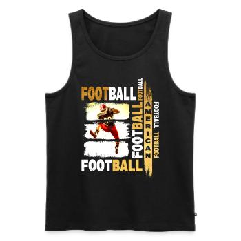 Joueur de football américain Gold Vintage Retro Sport - Débardeur bio Premium Homme - noir - Devant - Michal (187cm)