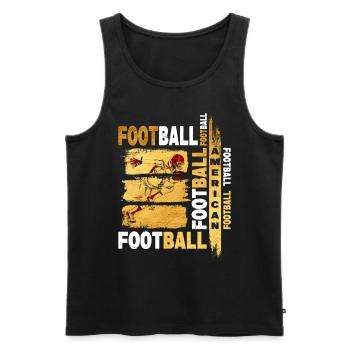 Joueur de football américain Gold Vintage Retro Sport - Débardeur bio Premium Homme - noir - Devant - Michal (187cm)