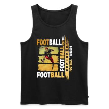 Joueur de football américain Gold Vintage Retro Sport - Débardeur bio Premium Homme - noir - Devant - Michal (187cm)